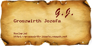 Groszwirth Jozefa névjegykártya
